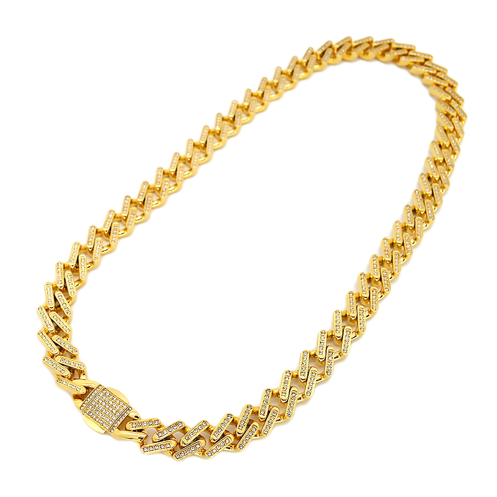 Men Iced Out Moissanite Stainless Steel Hip Hop Jewelry