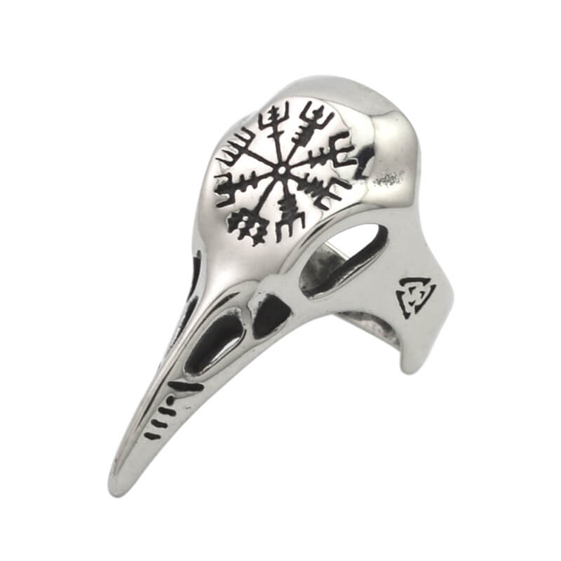 Joyyo Jewelry - Nordic man stainless steel raven viking ring