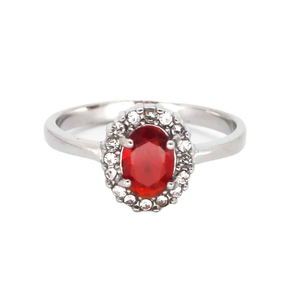 Tiny Geometric Shape Gemstone Dainty Ring