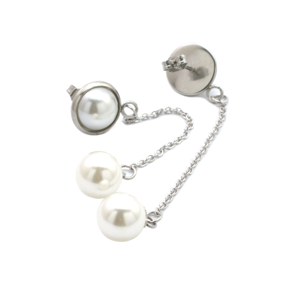 Women Bohemian Large Long Tassel Beaded Pearl Dangle Earring